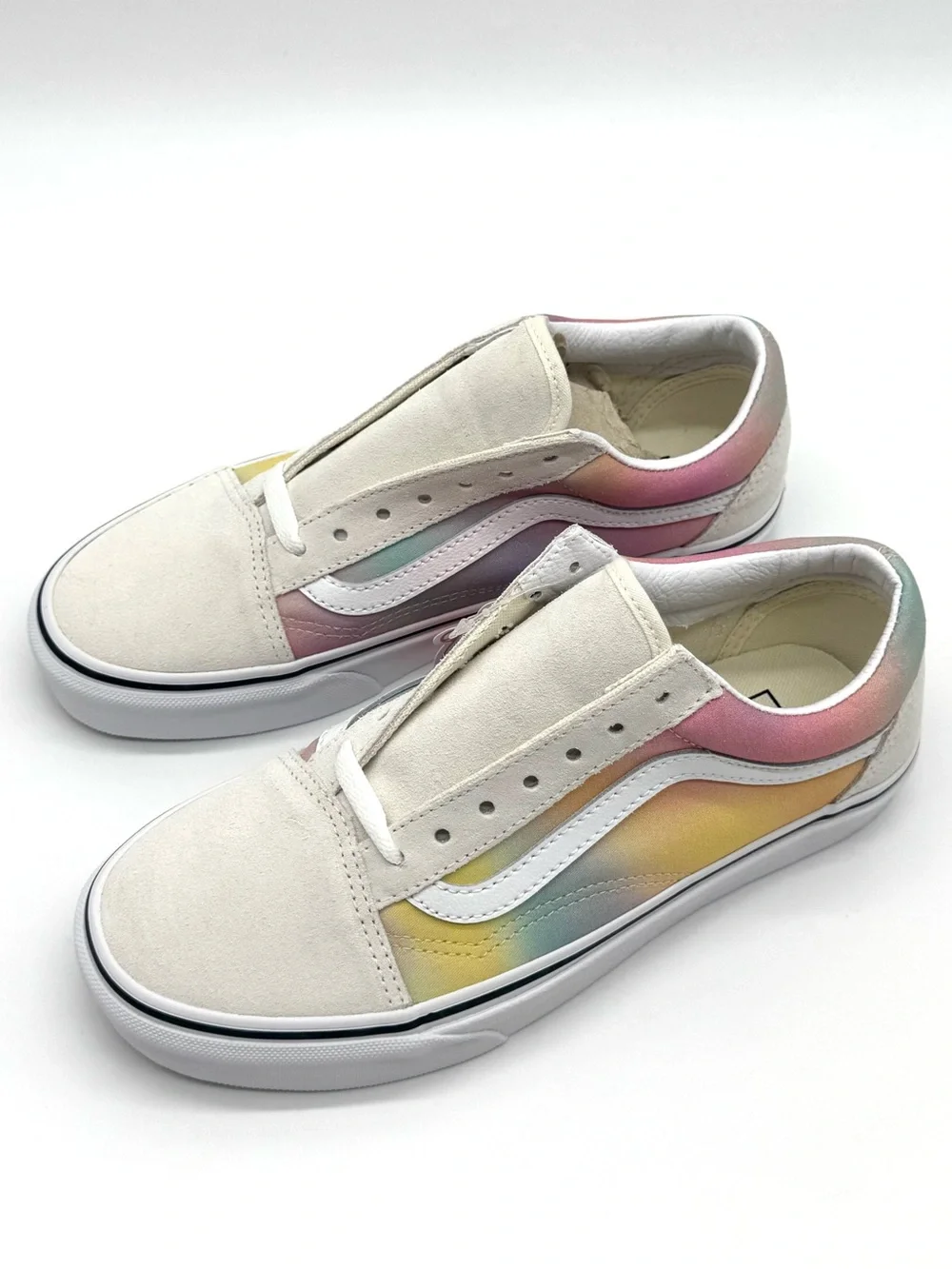 Women's Old Skool Vans - Cream/ Pink/Yellow